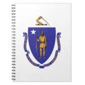 Notebook with Flag of Massachusetts州 ノートブック (正面)