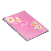 Notebook with gradient Rose and Daisies ノートブック (右側)