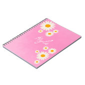 Notebook with gradient Rose and Daisies ノートブック (左側)
