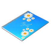 Notebook with gradient Rose and Daisies ノートブック (左側)