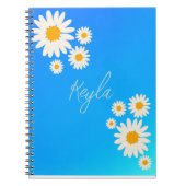 Notebook with gradient Rose and Daisies ノートブック (正面)