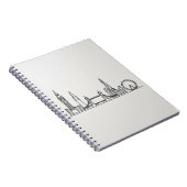 Notebook with London Skyline – ミニマルデザイン ノートブック (右側)