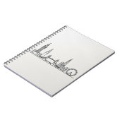 Notebook with London Skyline – ミニマルデザイン ノートブック (左側)
