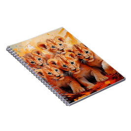 Notebooks - Five Lion Cubs Artwork ノートブック