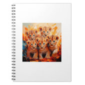 Notebooks - Five Lion Cubs Artwork ノートブック (正面)