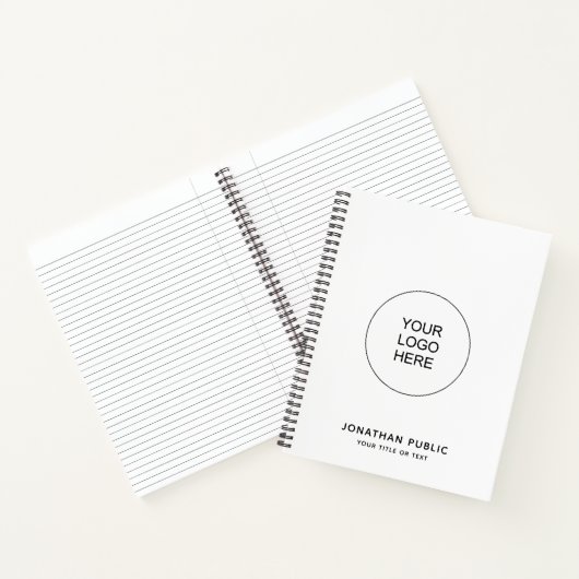 Notebooks Upload Company Logo Custom Text Name ノートブック (内部)