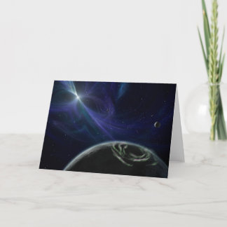 Notecardに星プルザーを持つ惑星 カード