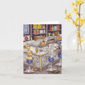 notecardを離れた馬蝿の幼虫のNite カード (黄色い花)