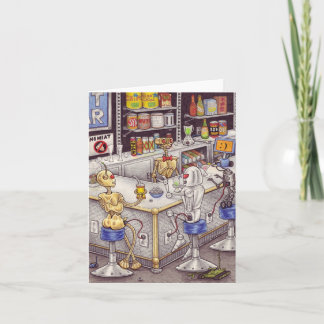 notecardを離れた馬蝿の幼虫のNite カード