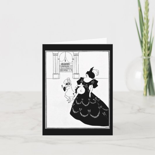 NotecardヴィンテージのイラストレーションAubrey Beardsley 9 カード (正面)