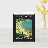 Notecardヴィンテージのシカゴ旅行芸術2 カード (黄色い花)