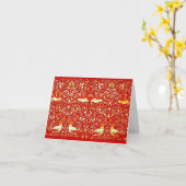 Notecardヴィンテージの生地かファッションウィリアムMorris 6 カード (黄色い花)