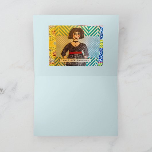 Notecard彼女は最終的に彼女自身一緒におよび彼女を得ました カード (内部)