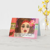 Notecard彼女は最終的に彼女自身一緒におよび彼女を得ました カード (黄色い花)