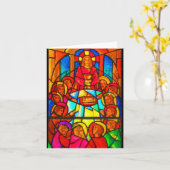 Notecard汚されたガラス38 カード (黄色い花)