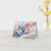 Notecard – セラミックシーガラス カード (黄色い花)