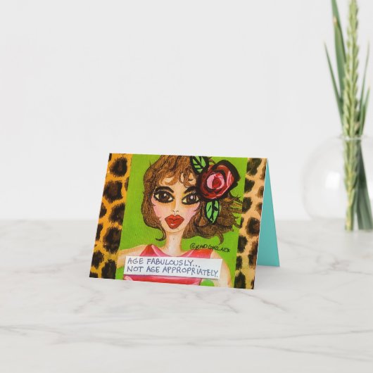 notecard – 年齢が適切ではなく、素晴らしく老ける。 カード (正面)