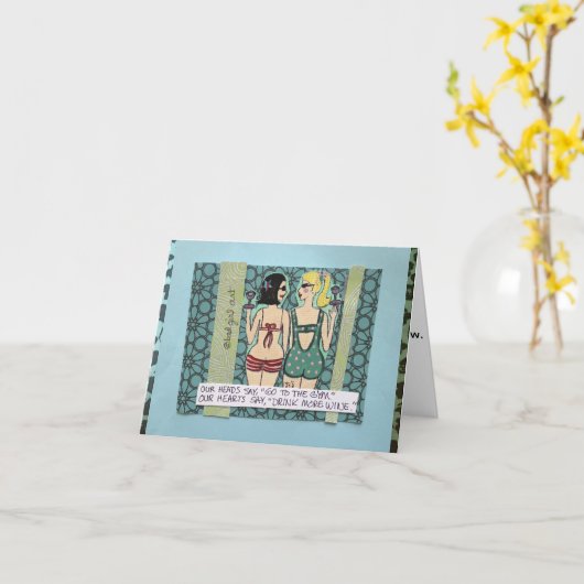 NOTECARD – 私たちの頭はジムに行くと言う。 カード (黄色い花)