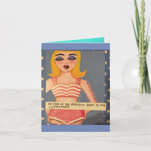 Notecard – 私の完璧なブラのアイディアは私のスウェーm カード (正面)