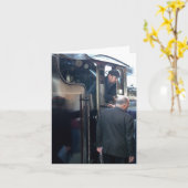 Notecard：蒸気機関車を担当 カード (黄色い花)