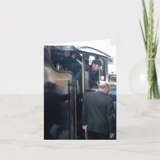 Notecard：蒸気機関車を担当 カード