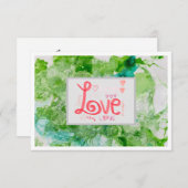 Notecard 3.5インチx 5インチ – 緑 サンキューカード (正面/裏面)