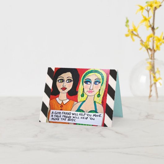 NOTECARD-Aのよい友人は動くのを救済します カード (黄色い花)