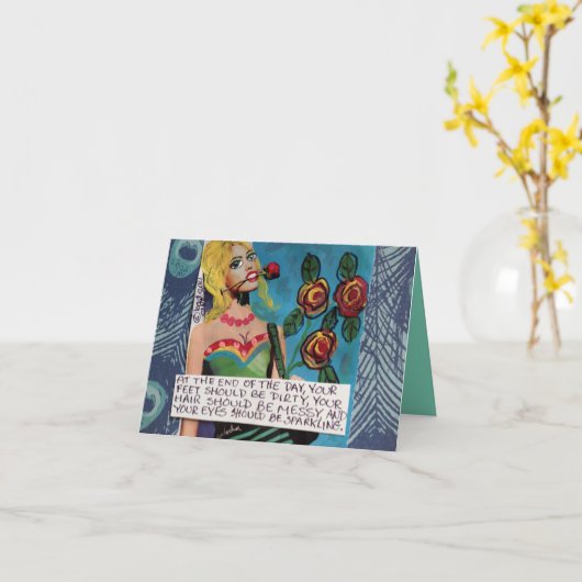 NOTECARD-AT日の終わり カード (黄色い花)