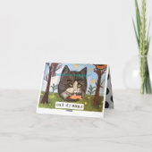 NOTECARD-DOGSは彼をの猫尊敬しました彼を恐れていました カード (裏面)