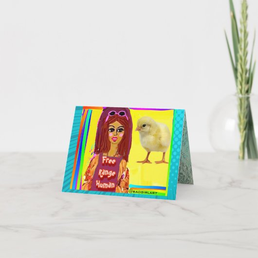 NOTECARD-Free range human カード (正面)