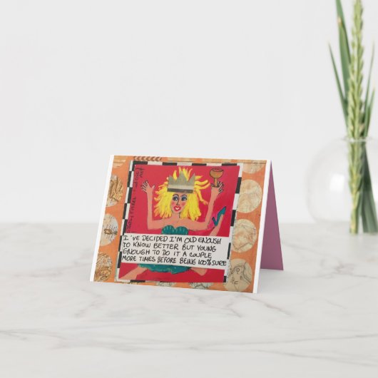 NOTECARD-Iはベテを知るには十分な年齢だと決めた カード (正面)