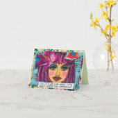 NOTECARD-LIFEはジャズのようたくさんです カード (黄色い花)