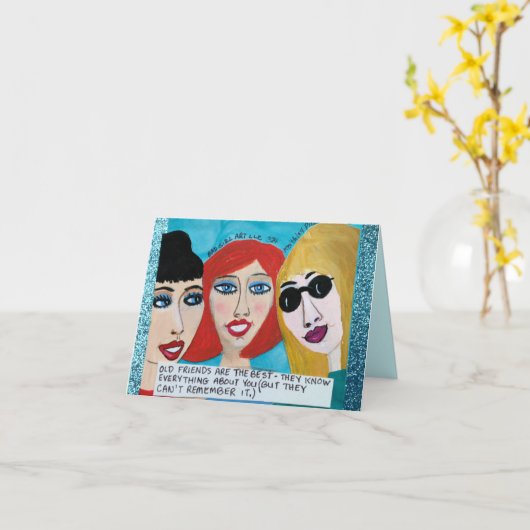 NOTECARD-OLDの友人は最も最高のです。 彼らは知っています カード (黄色い花)