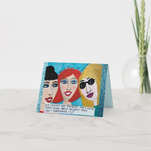 NOTECARD-OLDの友人は最も最高のです。 彼らは知っています カード (正面)