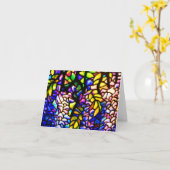 Notecard-Stained Glass-Tiffany 4 カード (黄色い花)