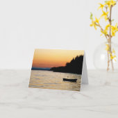 Notecard Stoningtonのメインの日没 カード (黄色い花)