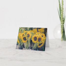 Notecard: Sunflowers for sale サンキューカード