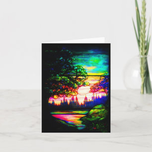 Notecard-Vintage Stained Glass Art-6 カード