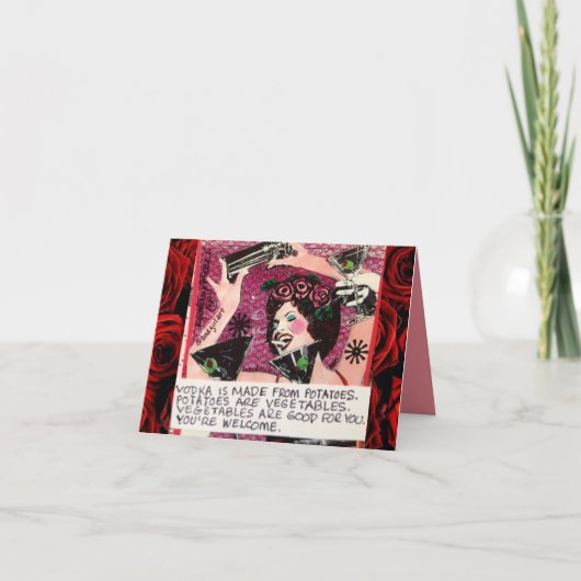NOTECARD-VODKAはポテトから作られます カード (正面)