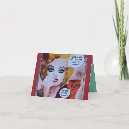 NOTECARD-WHAT朝を外に呼びます カード (正面)