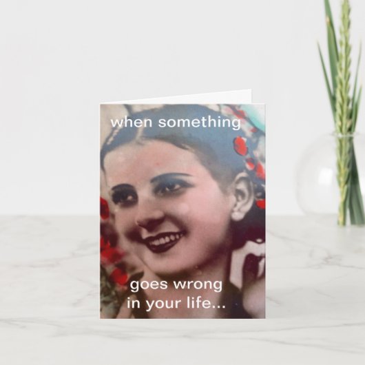 NOTECARD-WHENはあなたの生命に何かうまくいきません カード (正面)
