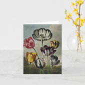 notecardsの旧式なbotanicalsのチューリップ カード (黄色い花)