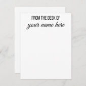 Notecardsの机からパーソナライズ ノートカード (正面/裏面)