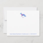 Notecardsドイツの羊飼い水色ブルー 招待状 (正面)