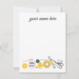 Notecardsパーソナライズな裁縫婦 ノートカード