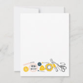 Notecardsパーソナライズな裁縫婦 ノートカード (裏面)