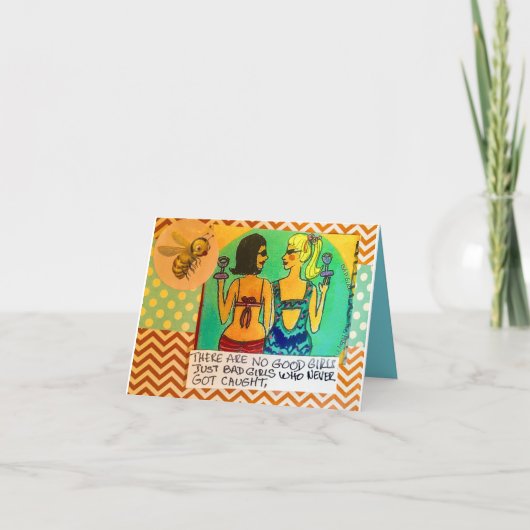 Notecards-thereはよい女の子ではないです。 ちょうど悪い女の子 カード (正面)