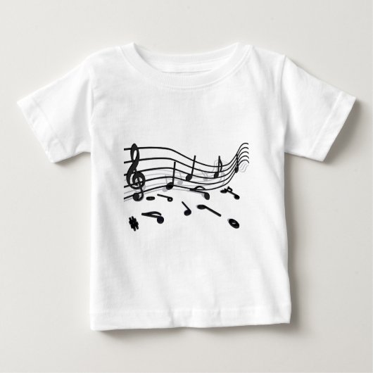 Noten, Musik ベビーTシャツ (正面)