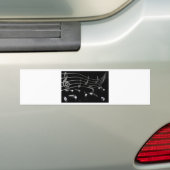 Noten, Musik, schwarz バンパーステッカー (車上)