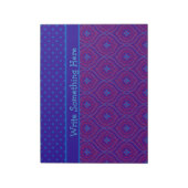 NotepadまたはJotter、PurpleおよびBlue Ogees、Polkas ノートパッド (回転)